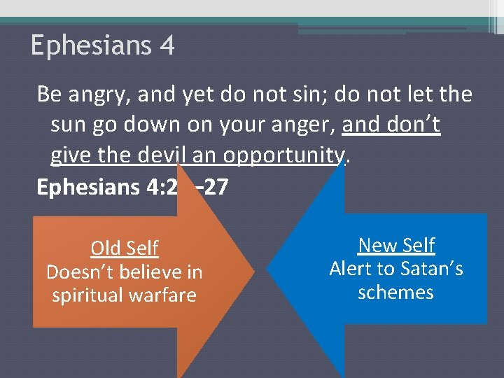 Ephesians 4 Be angry, and yet do not sin; do not let the sun