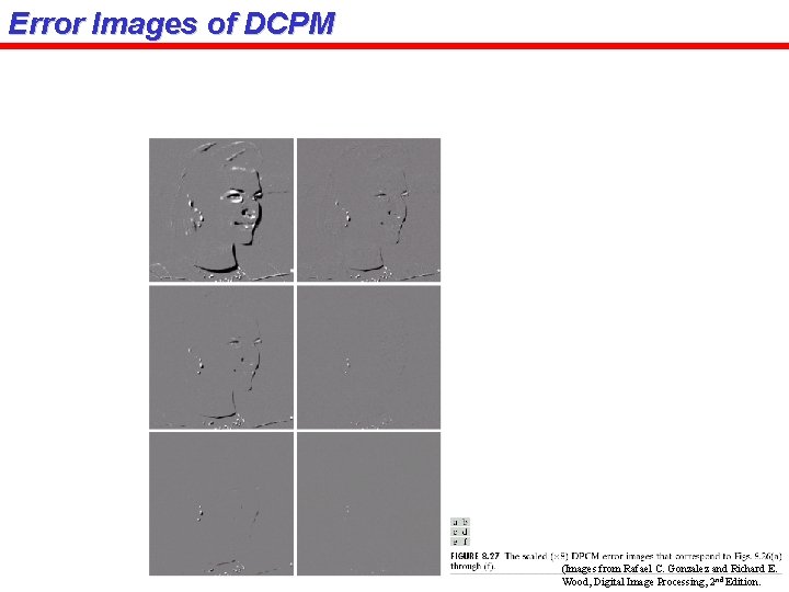 Error Images of DCPM (Images from Rafael C. Gonzalez and Richard E. Wood, Digital