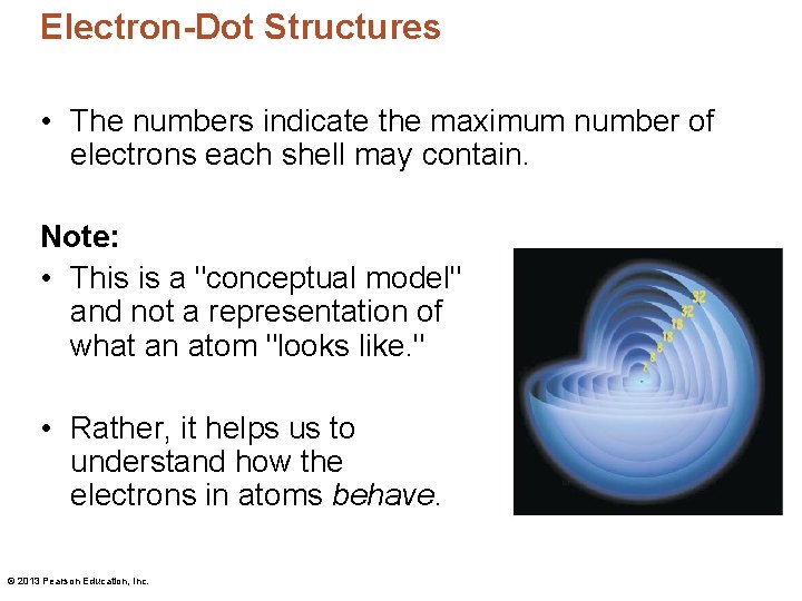 Electron-Dot Structures • The numbers indicate the maximum number of electrons each shell may