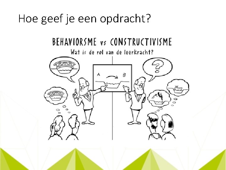 Hoe geef je een opdracht? 