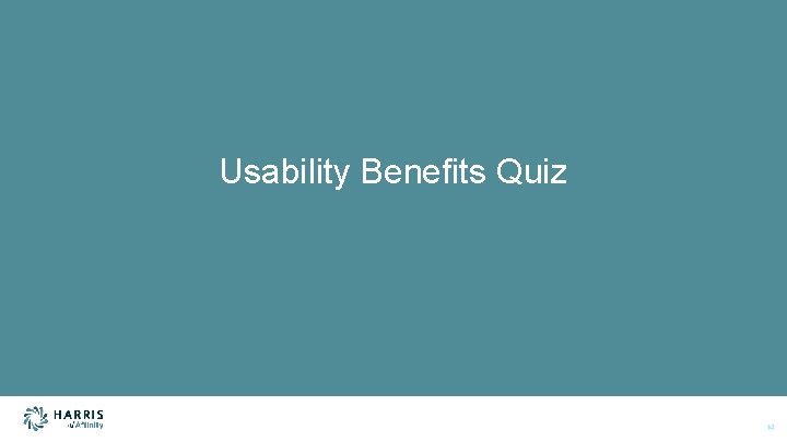 Usability Benefits Quiz 14 