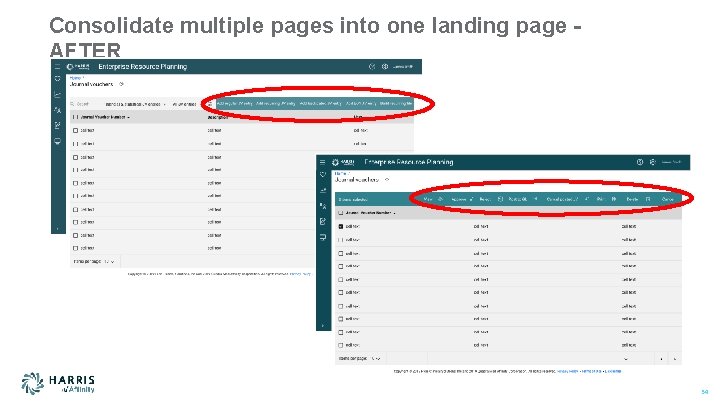 Consolidate multiple pages into one landing page AFTER 34 