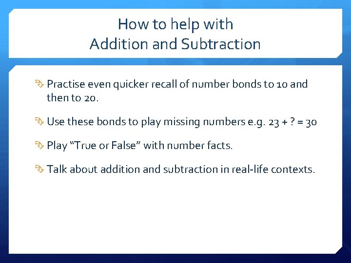 How to help with Addition and Subtraction Practise even quicker recall of number bonds