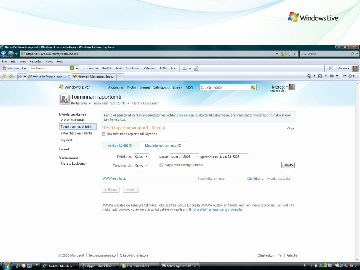 Windows Live – turvallisesti netissä 