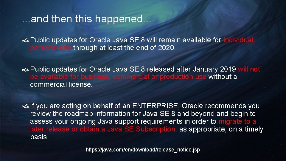 . . . and then this happened. . . Public updates for Oracle Java . . . and then this happened. . . Public updates for Oracle Java