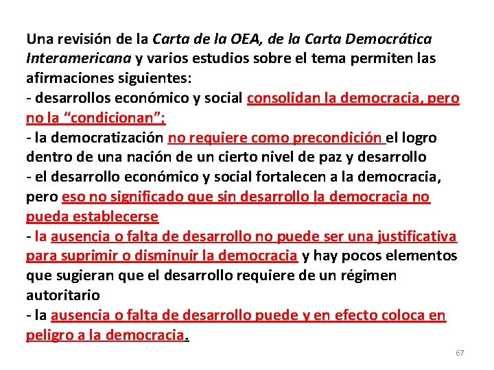 Una revisión de la Carta de la OEA, de la Carta Democrática Interamericana y