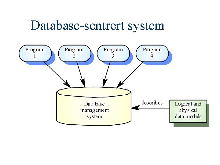 Database-sentrert system 