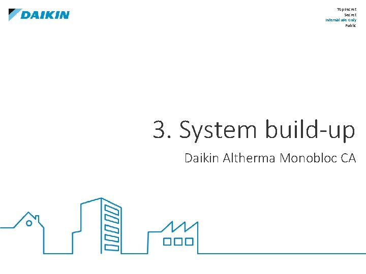 Top secret Secret Internal use only Public 3. System build-up Daikin Altherma Monobloc CA