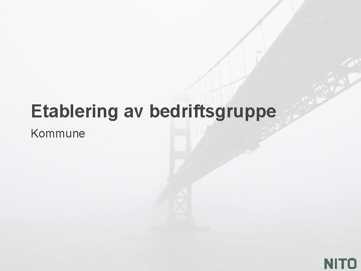 Etablering av bedriftsgruppe Kommune 