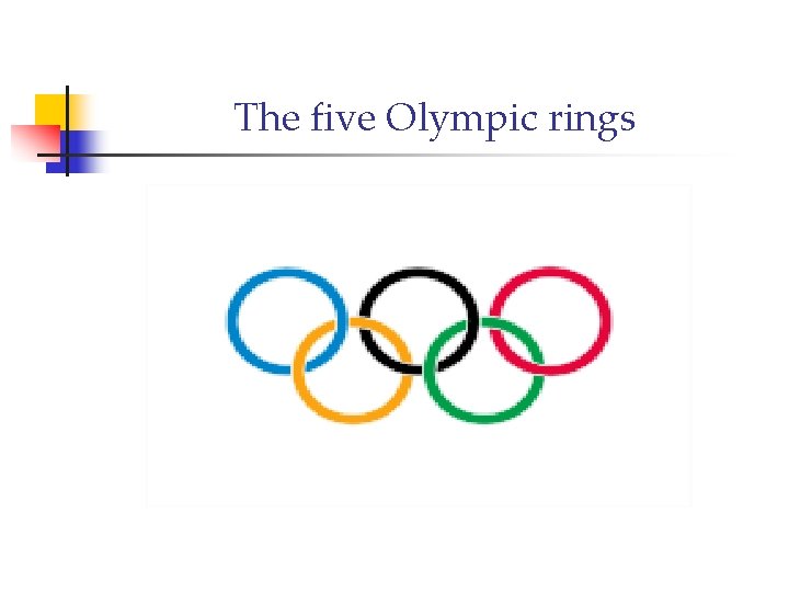The five Olympic rings 