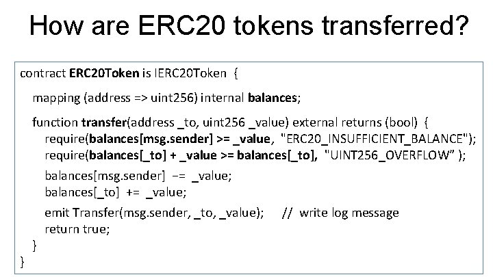 How are ERC 20 tokens transferred? contract ERC 20 Token is IERC 20 Token