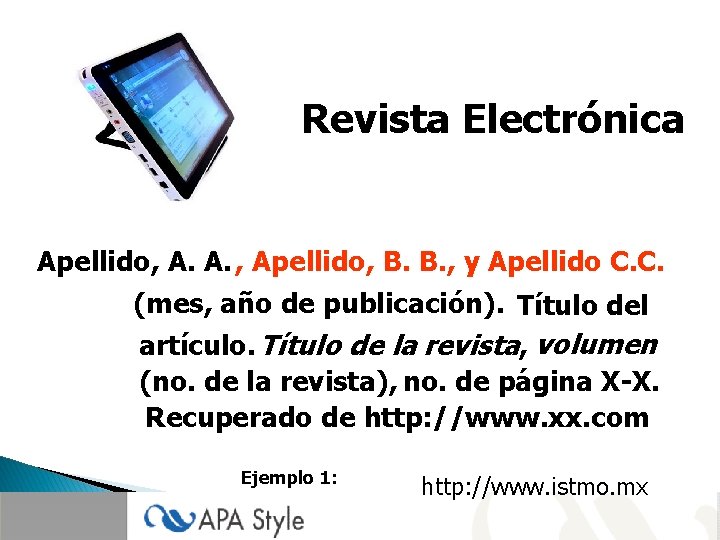 Revista Electrónica Apellido, A. A. , Apellido, B. B. , y Apellido C. C.