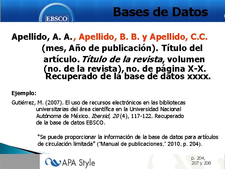 Bases de Datos Apellido, A. A. , Apellido, B. B. y Apellido, C. C.