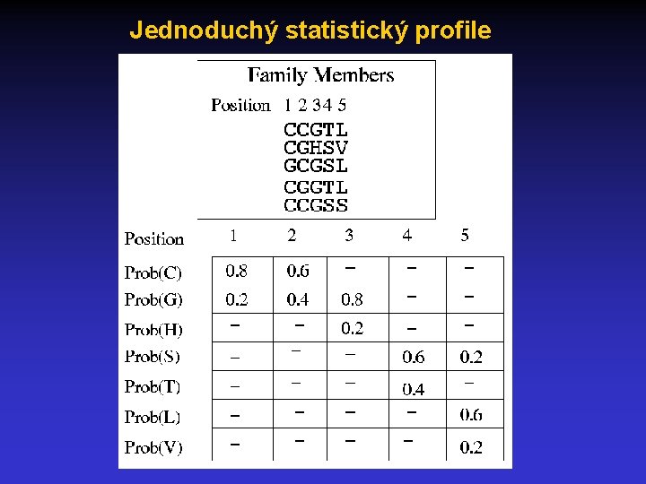 Jednoduchý statistický profile 