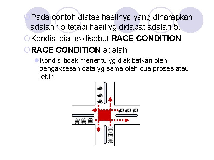 ¡Pada contoh diatas hasilnya yang diharapkan adalah 15 tetapi hasil yg didapat adalah 5.