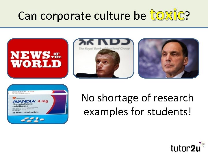 Can corporate culture be toxic? No shortage of research examples for students! 