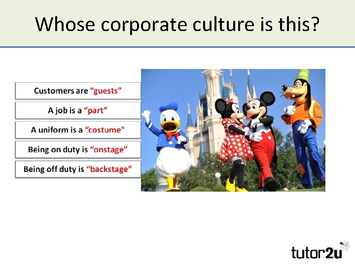 Whose corporate culture is this? 