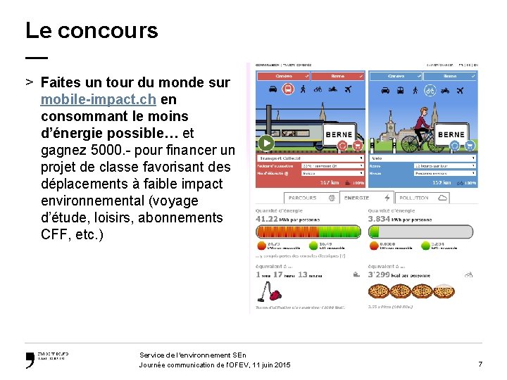 Le concours — > Faites un tour du monde sur mobile-impact. ch en consommant