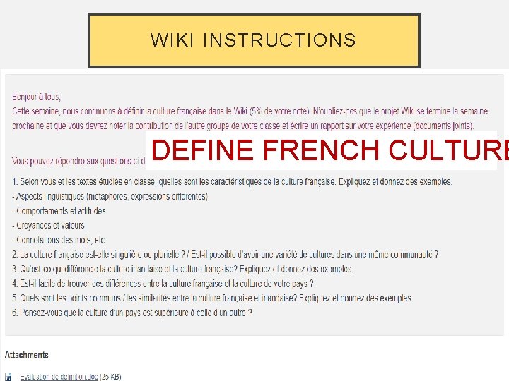 WIKI INSTRUCTIONS DEFINE FRENCH CULTURE 