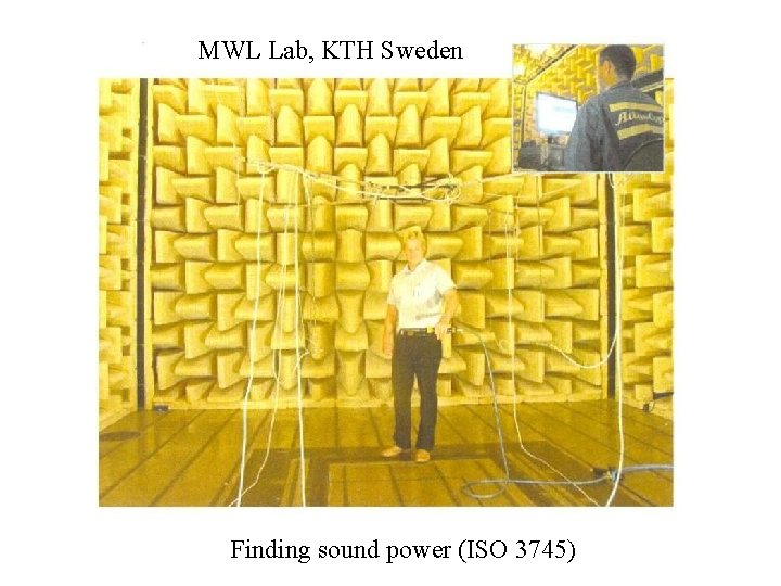 MWL Lab, KTH Sweden Finding sound power (ISO 3745) 
