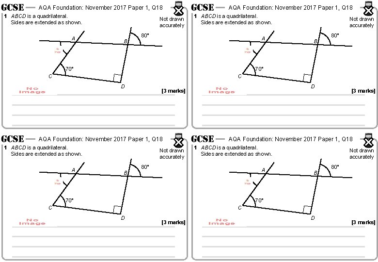 AQA Foundation: November 2017 Paper 1, Q 18 1 ABCD is a quadrilateral. Sides AQA Foundation: November 2017 Paper 1, Q 18 1 ABCD is a quadrilateral. Sides
