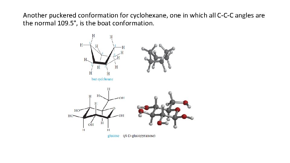 Another puckered conformation for cyclohexane, one in which all C-C-C angles are the normal