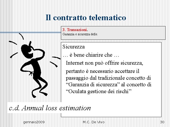 Il contratto telematico 3. Transazioni. Garanzia e sicurezza delle. Sicurezza … è bene chiarire