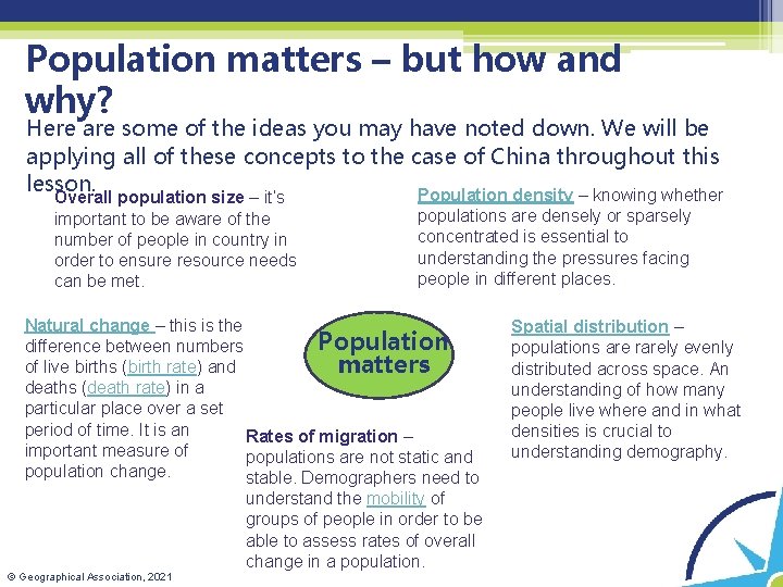 Population matters – but how and why? Here are some of the ideas you