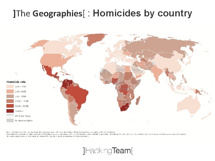 ]The Geographies[ : Homicides by country 
