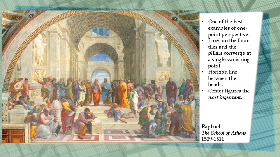 • One of the best examples of onepoint perspective. • Lines on the • One of the best examples of onepoint perspective. • Lines on the