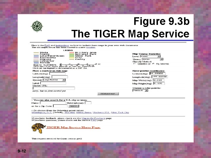 Figure 9. 3 b The TIGER Map Service 9 -12 