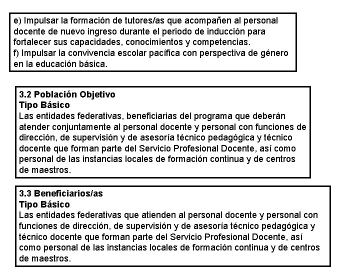 e) Impulsar la formación de tutores/as que acompañen al personal docente de nuevo ingreso