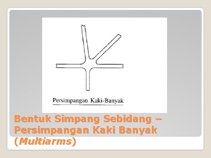 Bentuk Simpang Sebidang – Persimpangan Kaki Banyak (Multiarms) 