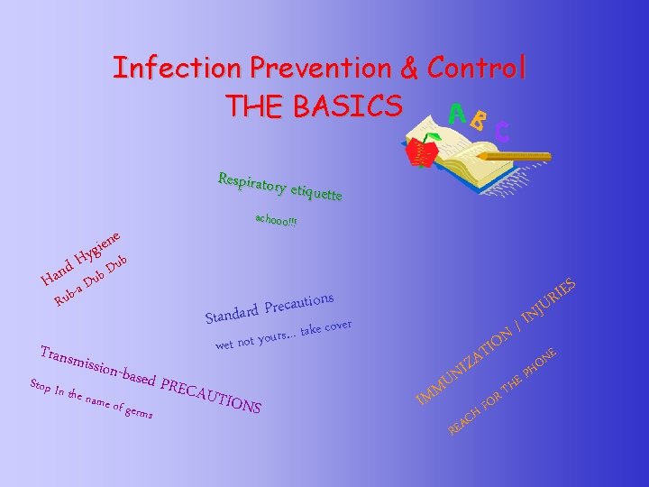 Infection Prevention & Control THE BASICS Respiratory etiquette achooo!!! e n e i yg