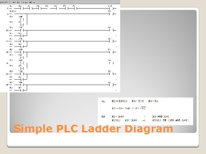 Simple PLC Ladder Diagram 