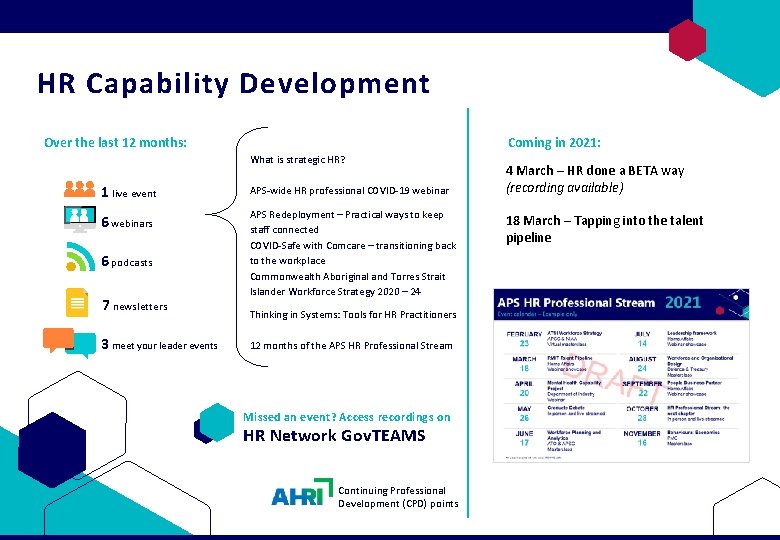 HR Capability Development Over the last 12 months: Coming in 2021: What is strategic HR Capability Development Over the last 12 months: Coming in 2021: What is strategic