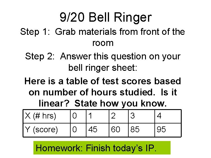 920 Bell Ringer Step 1 Grab materials from
