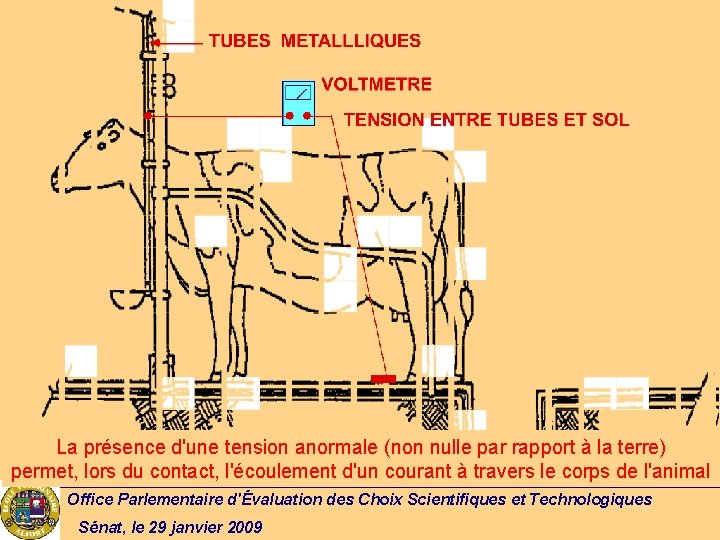 La présence d'une tension anormale (non nulle par rapport à la terre) permet, lors