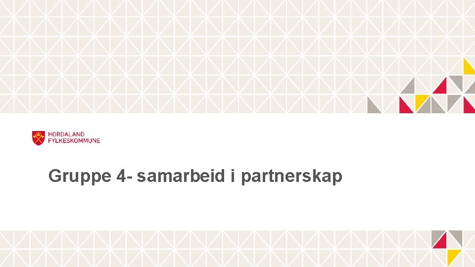 Gruppe 4 - samarbeid i partnerskap 