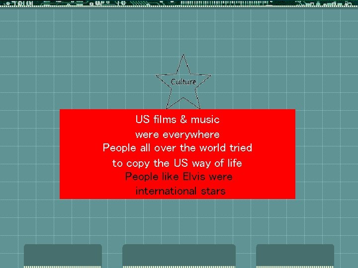 US films & music were everywhere People all over the world tried to copy