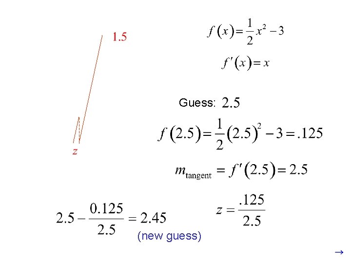 Guess: (new guess) 