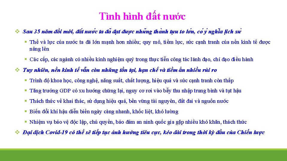 Tình hình đất nước v Sau 35 năm đổi mới, đâ t nươ c