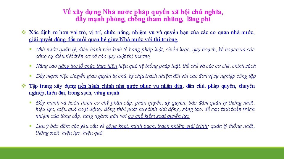 Về xây dựng Nhà nước pháp quyền xã hội chủ nghĩa, đẩy mạnh phòng,