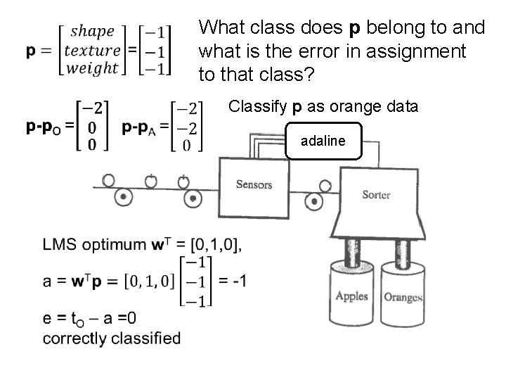 What class does p belong to and what is the error in assignment to