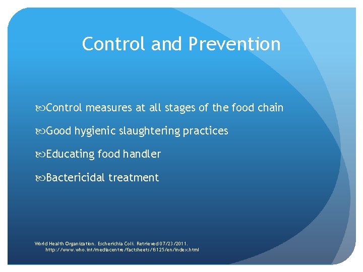 Food poisoning with E coli Farid Hedayati MPH