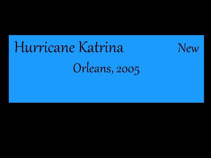 Hurricane Katrina Orleans, 2005 New 