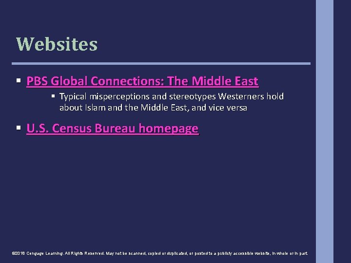 Websites § PBS Global Connections: The Middle East § Typical misperceptions and stereotypes Westerners Websites § PBS Global Connections: The Middle East § Typical misperceptions and stereotypes Westerners
