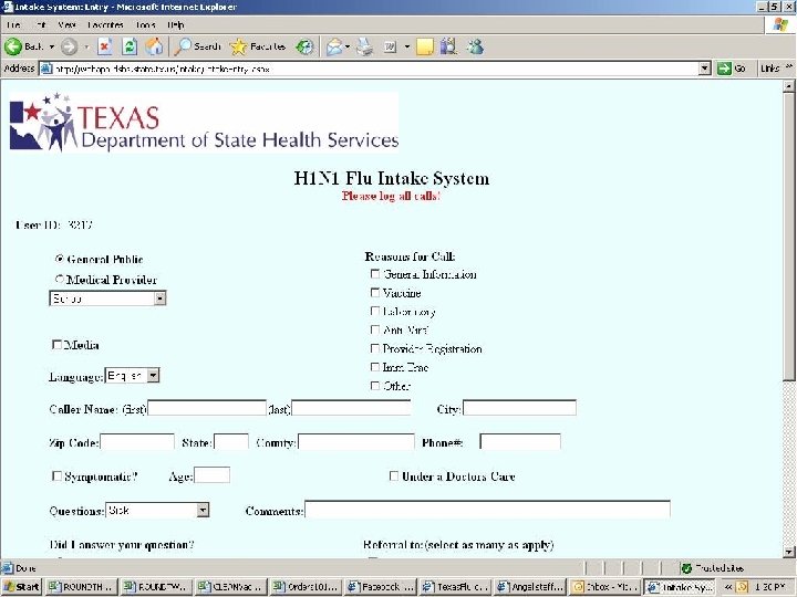 * * * Texas H 1 N 1 Public Health Emergency Response Tools Utilized