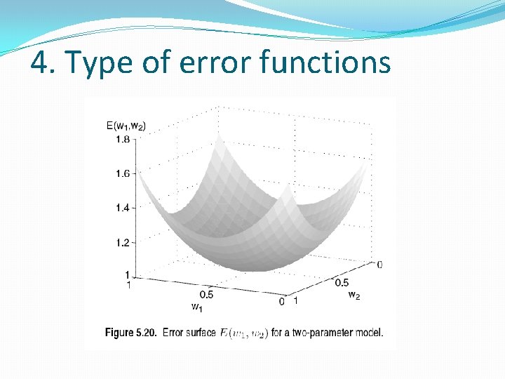 4. Type of error functions 