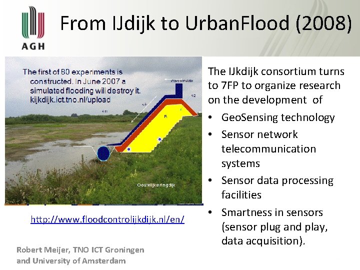 From IJdijk to Urban. Flood (2008) http: //www. floodcontrolijkdijk. nl/en/ Robert Meijer, TNO ICT